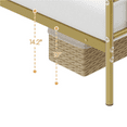 thumbnail image 5 of Renwick Julian Curved Design Metal Platform Twin XL Bed, Antique Gold, 5 of 8