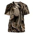 thumbnail image 5 of ZCFZJW 3D Horse Print T-Shirts for Men Big and Tall Regular Fit Casual Summer Short Sleeve Western Shirts Vintage Print Daily Vacation Tees Tops Multicolor#07 XXXXL, 5 of 6