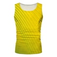 thumbnail image 3 of Aayomet Débardeurs Graphiques en Coton pour Hommes Sans Manches Col Rond Débardeurs Imprimés Blouse Chemises (Jaune, S), 3 of 4
