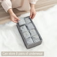 thumbnail image 2 of Sock Underwear Drawer Organizer Dividers,8 cell Foldable Cationic Fabric Closet Storage Bin for Home Clothing,Bra,Panty,Scarf Storage Boxes, 2 of 7