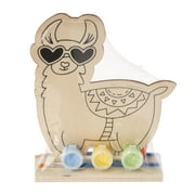 Way To Celebrate Easter Wooden Paint Set, Llama