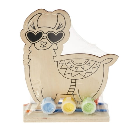 Way To Celebrate Easter Wooden Paint Set, Llama
