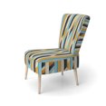 thumbnail image 3 of Designart « Chic Urban Stripes II » Fauteuil d'Appoint Rembourré à Rayures Jaunes - Fauteuil Moderne pour Salon, 3 of 7