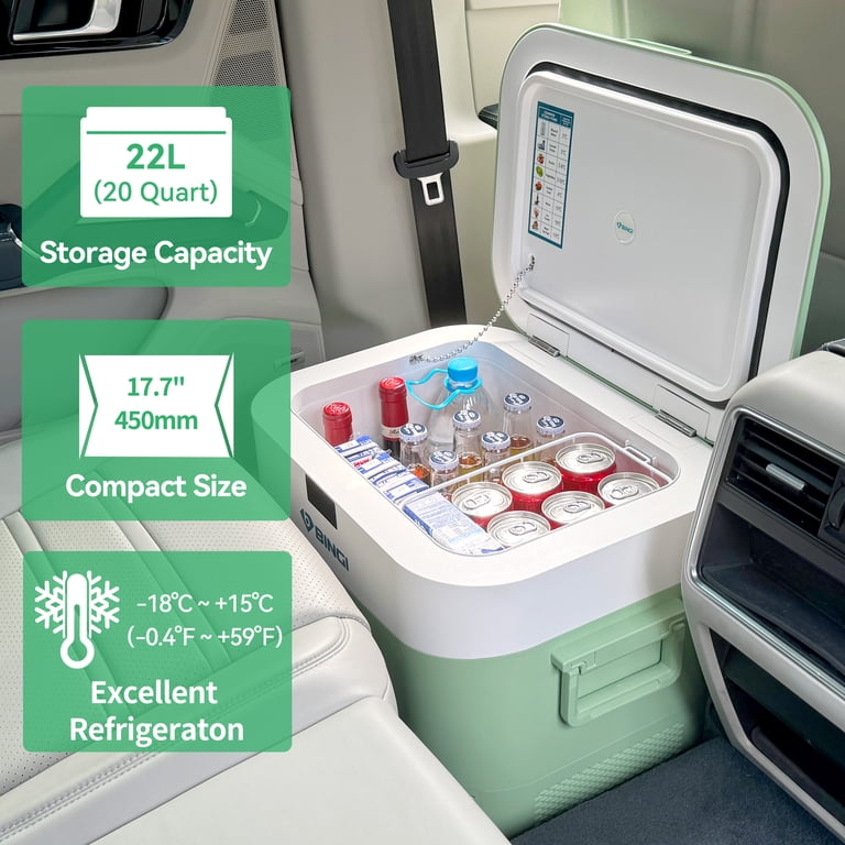megyu Megiu Portable Car Fridge Freezer, 23QT 22L, -0.4â„‰ to 59â„‰, 12V