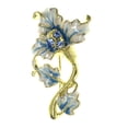 thumbnail image 1 of Flower Brooch-Pin With Crystal Accents Blue & White Colored #LQP1342, 1 of 2