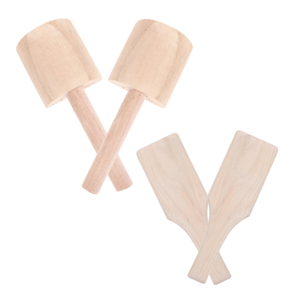 LOLIPPYY Set of 4 Wooden Clay Modeling Boards with Smooth Rounded Edges for Accurate Pottery Shaping, Beige