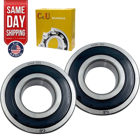 2Pcs CKU 6308-2RS Deep Groove Ball Bearing 40×90×23mm Double Rubber Sealed