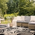 thumbnail image 4 of Safavieh Courtyard Crystal Floral Indoor/Outdoor Area Rug, Sand/Black, 7'10" x 7'10" Square, 4 of 13