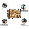 thumbnail image 2 of Artibear Firewood Rack Stand 6ft Heavy Duty Logs Carrier Holder for Outdoor Indoor Fireplace, Matte Black, 2 of 7