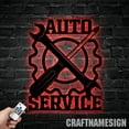 thumbnail image 2 of Craftnamesign Auto Service Metal Wall Art LED Light, Custom Garage Sign, Workshop Sign, 2 of 5
