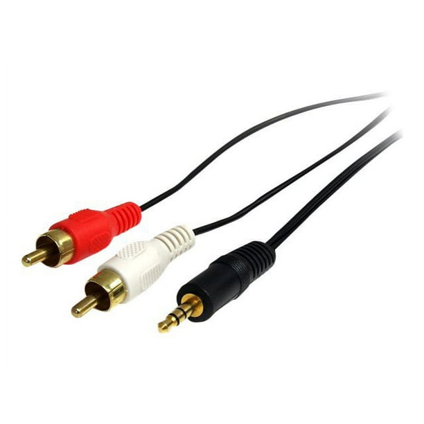 StarTech.com RCA) to RCA 3.5mm Cable - 6 ft / 1.8M - RCA Audio Cable - Audio to RCA Cable (MU6MM - Audio Cable - mini-phone Stéréo 3.5 mm male to RCA x 2 male - 6 ft - Noir - pour P/N: HD202A, PEXHDCAP60L2, ST121HDBTSC, St12mhd22n
