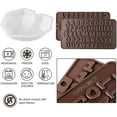 thumbnail image 2 of Juego de moldes de silicona con forma de corazón para el día de San Valentín, moldes de chocolate con forma de corazón rompible de 2 piezas, 11 Feliz Sencillez, 2 of 5