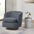 thumbnail image 3 of CHITA Swivel Accent Chair Armchair for Living Room, Fabric in Dark Gray, 3 of 11
