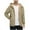 Beige, variant on Men's Fleece Hoodie Winter Zip Up Sweatshirt Sherpa Lined Jacket Heavyweight Hoodies Pullover Warm Coat Hooded Outwear