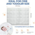 thumbnail image 5 of Toddler Comforter, 100% White Goose Down Duvet Insert, Sleep Blanket with Cotton Shell, 33x42 Inches, White, 5 of 7