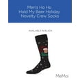 thumbnail image 2 of MeMoi Men's Ho Ho Hold My Beer Holiday Novelty Crew Socks - Mens - Male, 10-13, Black, 2 of 7