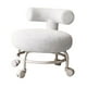 thumbnail image 4 of Taburete bajo con ruedas Asiento bajo con ruedas Asiento giratorio Silla móvil para Blanco, 4 of 9