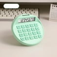 thumbnail image 4 of WKSCLPAI Round Solar Calculator, Portable Mini Desktop Calculator, Basic Standard Calculators with 8-Digit LCD Display, Stylish Macron Colorway, Green, 4 of 7