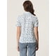 thumbnail image 4 of Camisa de Algodón con Volantes y Cuello Vuelto Allegra K Mujer Azul S, 4 of 5