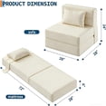 thumbnail image 2 of QinaQin Sofá cama plegable 4 en 1, futón de piso con espuma de alta densidad, ideal para sala, recámara, departamento o cuarto de visitas, 2 of 7