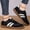 Black, variant on IEMIEMIEM Women's Sneakers Trainer Breathable Comfort Casual Low Top Walking Shoes Anti-Slip Thick Sole Lightweight Lace Up Running Walking Tennis Shoes Beige 6.5 Wide