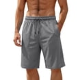 thumbnail image 2 of Big & Tall Men's Mesh Athletic Shorts 10" Inseam Summer Workout Knee Length Short Pants Lightweight Breathable with Elastic Waist for Basketball, 2 of 8