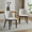 Beige+Black, variant on Horizon Modern Upholstered Dining Chairs, Rubberwood, Mint + Black, Set of 2