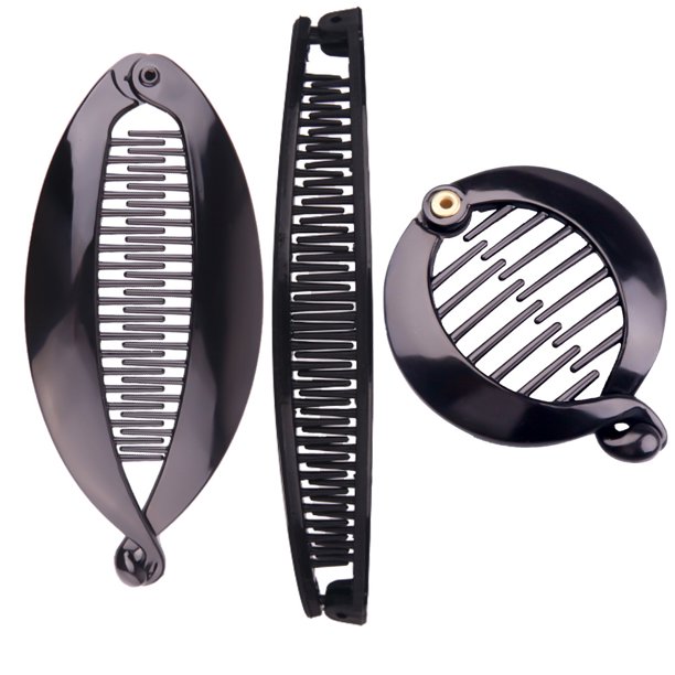 Pinza para el pelo con forma de plátano, juego de pinzas para el pelo con forma de plátano, pinza de pez, peine de moda, peine perezoso