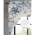 thumbnail image 2 of Vintage Farmhouse Swag Valances for Windows, Small Curtains Drapes, Blue Country Texas Star Vines Wooden Kitchen Window Curtains Over Sink Window Treatment Valance for Bedroom/Bathroom 56"x36", 2 of 5