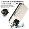 thumbnail image 4 of Dteck Crossbody Wallet Case for iPhone 14 Pro Max, Zipper Wallet Card Case, RFID Blocking with Adjustable Shoulder Strap,Women Leather Phone Cover, White, 4 of 8