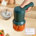 thumbnail image 6 of CoudarTitie Electric Garlic Chopper Egg Whisk 3 in 1 USB Portable Multifunctional Food Mixer Dark Green, 6 of 9