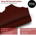 thumbnail image 2 of European Leather Work Oil Tanned Leather 5-6 OZ 2-2.4mm Pre-Cut Size: 6"x12"  Burgundy Color  Full Grain Cowhide Handmade Waxy Finish Leather for DIY, Crafts, Sheaths, Sewing, Workshop, 2 of 8