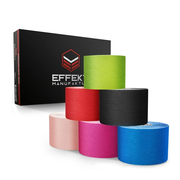 Kinesiology Tape Waterproof (5 M X 5 Cm), 6 Rolls - Elastic Physio Tape