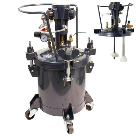 pressure pot paint tank spray gallon agitator sprayer air gun feed reg mix mixing tcp regulator liters powered commercial
