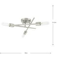 thumbnail image 5 of Astra Collection Three-Light 18" Brushed Nickel Modern Semi-Flush Mount Light, 5 of 5