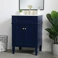 thumbnail image 2 of Elegant Decor Williams 24" Single Marble Top Bathroom Vanity in Blue, 2 of 16