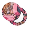 thumbnail image 2 of Bingfone Cheetah On Toilet Humor Art Padded Round Bar Stool Cover Cushion with Elastic Fabric Round Chair Seat - Cheetah On Toilet Humor Art, 2 of 7