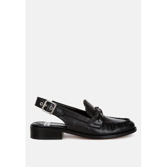 Jemykin Genuine Leather Loafer Sandals