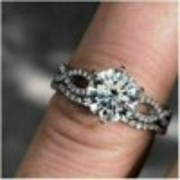 VIRAJ GEMS 2.60CT Lab Created Round Diamond (VVS1,G-H) 14K White Gold Twisted Ring Fine Jewelry for Women Gifts