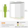 thumbnail image 3 of Outsunny Remise de Rangement Extérieure 5'x3' avec Porte Simple, Brun, 3 of 10