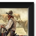 thumbnail image 2 of Texas Longhorn Roundup Professionally Framed Art Print from Travel Artwork by Artist Paul A. Lanquist Framed Art Size: 14" x 20", 2 of 5