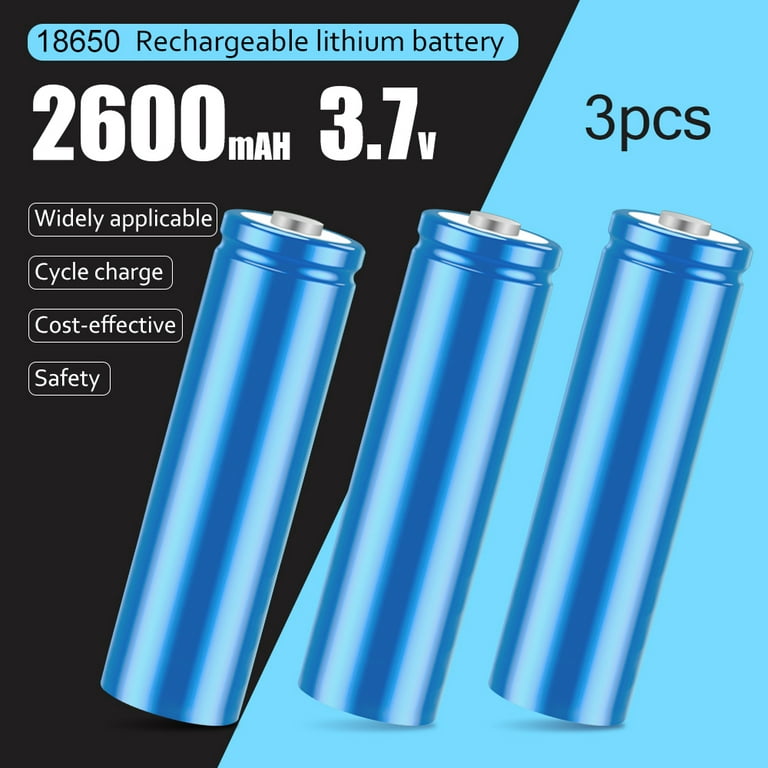 18650 Blue Lithium-Ion Rechargeable Battery - 3.7V 2600mAh