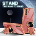 thumbnail image 4 of For Samsung Galaxy S21 Case with Astronaut Stand, Women Girls Galaxy S21 Cases, Girly Cute 6D Outer Space Heart Pattern Phone Cover for S21 6.2 Inch, 4 of 11