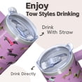 thumbnail image 4 of 20OZ Dog Paw Print Birthday Tumbler with Handle Straw and Lid Travel Coffee Cup Cute Drinkware for Women Friends Great Holiday Gifts Portable and Easy to Clean, 4 of 6