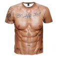 thumbnail image 1 of 3d Muscle Suit Muscle Man Personality Realistic Short-sleeved T-shirt, 1 of 1