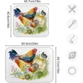 thumbnail image 2 of GZHJMY Rooster Chicken Dish Drying Mat Countertop Protector Kitchen Decor 18" × 24", 2 of 6
