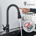 thumbnail image 4 of Rozin Smart Touch Kitchen Faucet Black Poll Out Sensor Faucets Brushed Gold 360 Rotated Crane Hot And Cold Water Mixer Taps, 4 of 5