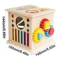 thumbnail image 3 of Wooden Activity Cube | Sensory Shape Sorter Educational Toy | Ball Drop and Matching Game | Hand-Eye Coordination Development | Toddler Learning Toy for Home Early Education, 3 of 9