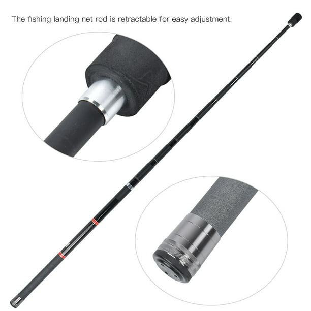 Durable 450/540cm Carbon Fishing Landing Net Rod, Fishing Rod, For  Backpacking Camping Hiking Fishing Tools 5.4m/17.7ft 