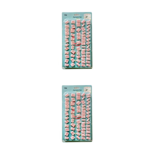 Molde de letras del alfabeto Moyic 64 unids/set para Fondant galletas hogar panadería Paquete de caja rosa 2piezas